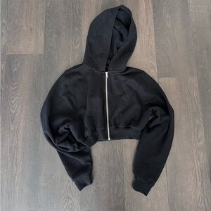 ALO YOGA Black Sweet Escape Zip Up Hoodie S